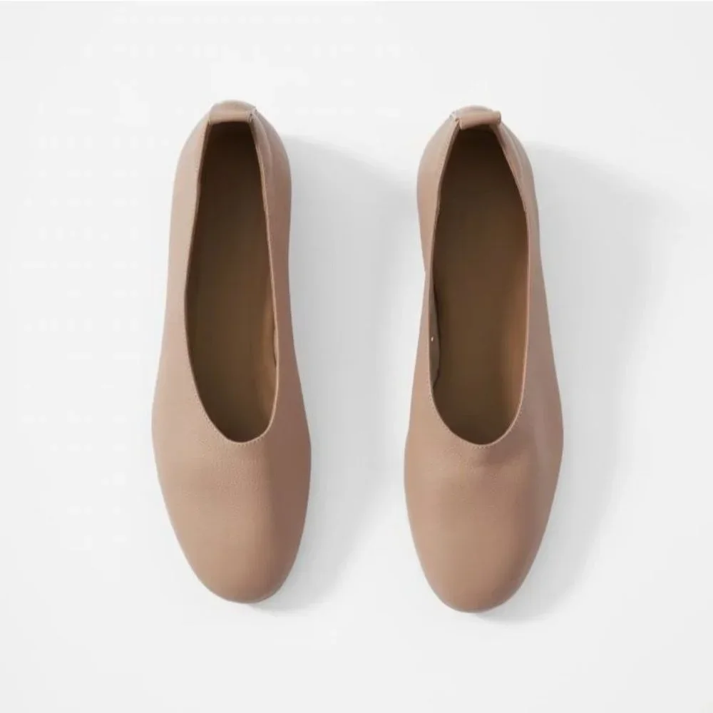 Everlane The Italian Leather Day Glove in Tan Womens Shoes Loafer Flats - Picture 14 of 14